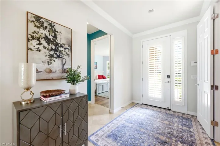 Entry hallway with access to open floor plan