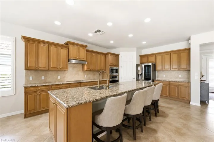 Kitchen with custom cabinets and plenty of storage