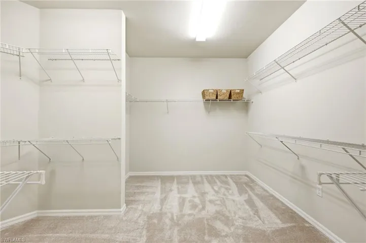 Large walk-in closet accessible form the Master Bedroom