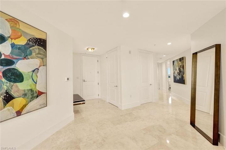 View of entry foyer from living room.