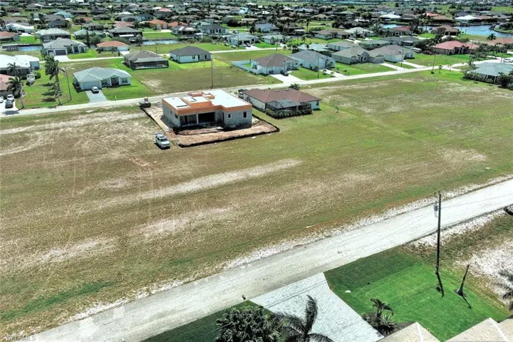 Aerial perspective of suburban area