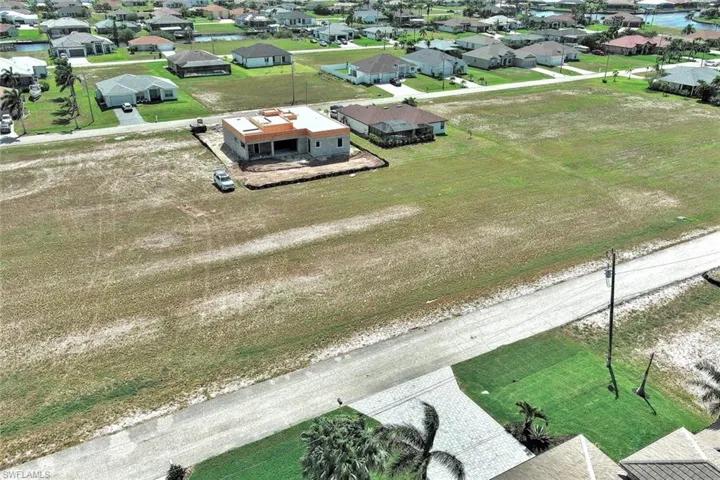 Aerial view of residential area
