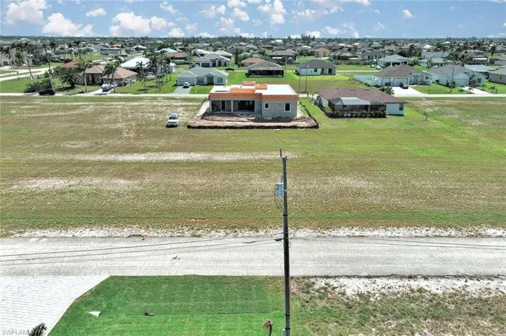 Aerial view of residential area