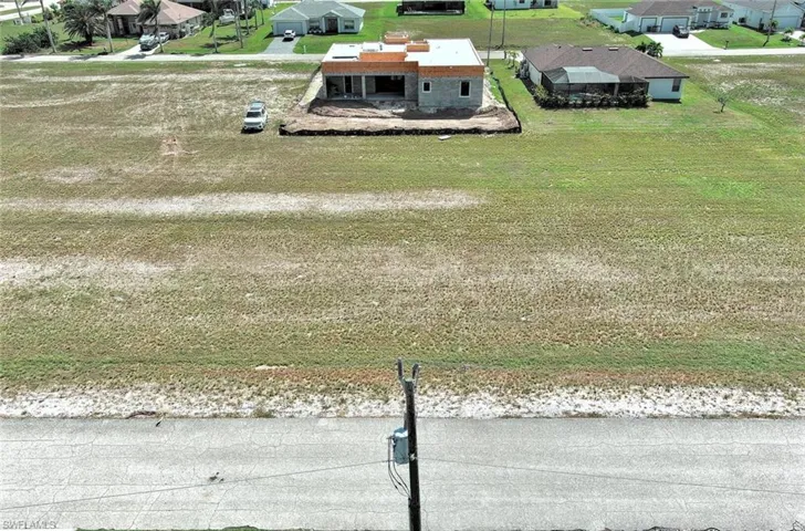 Aerial view of residential area