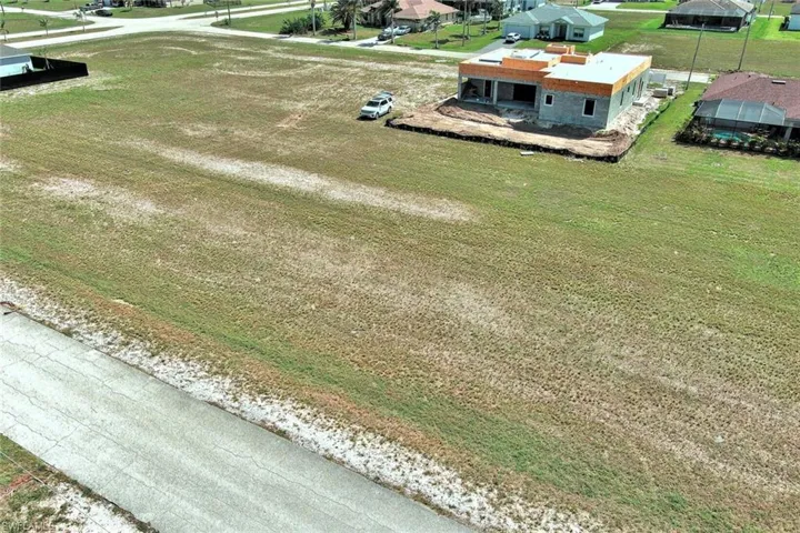 Aerial view of residential area