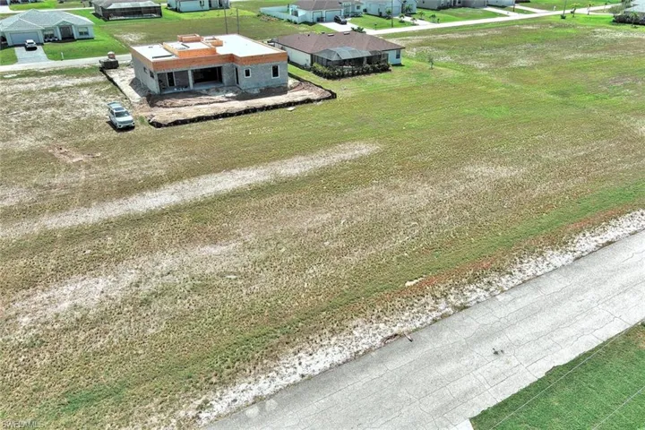 Aerial perspective of suburban area