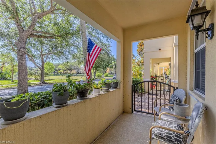 View of covered porch