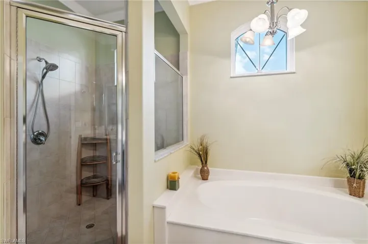 Bathroom with plus walk in shower