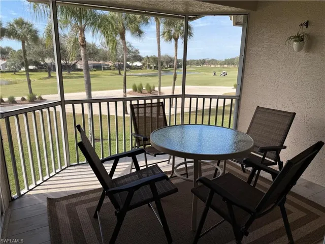 View of lanai with new screen structure and no see em screens