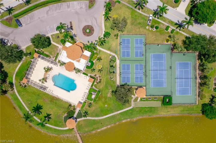 Birds eye view of property