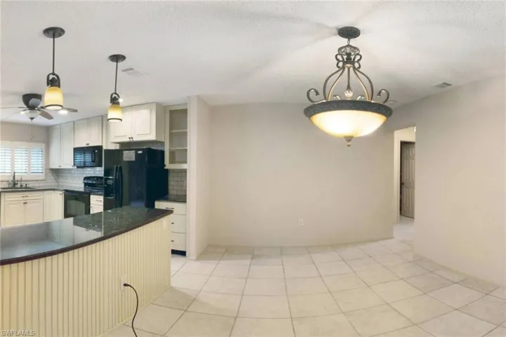 Spacious dining area