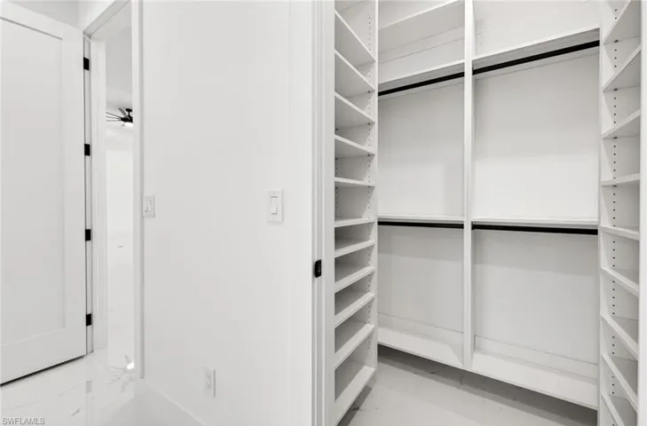 View of walk in closet