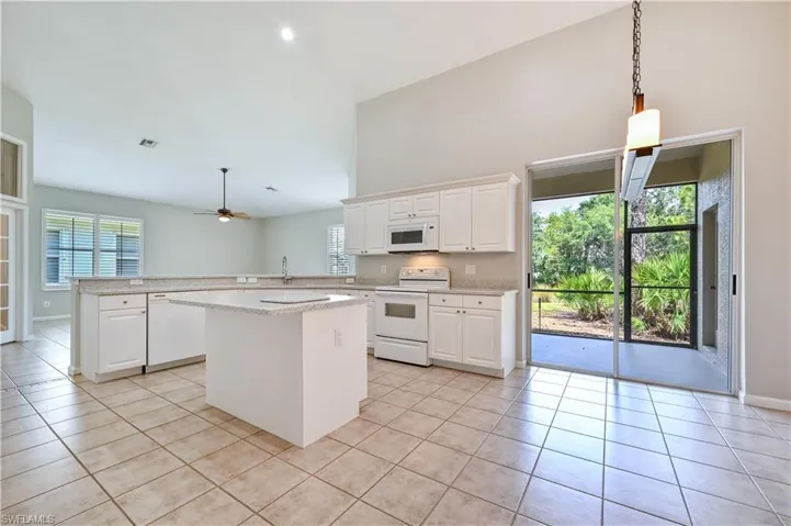 Kitchen with center island.