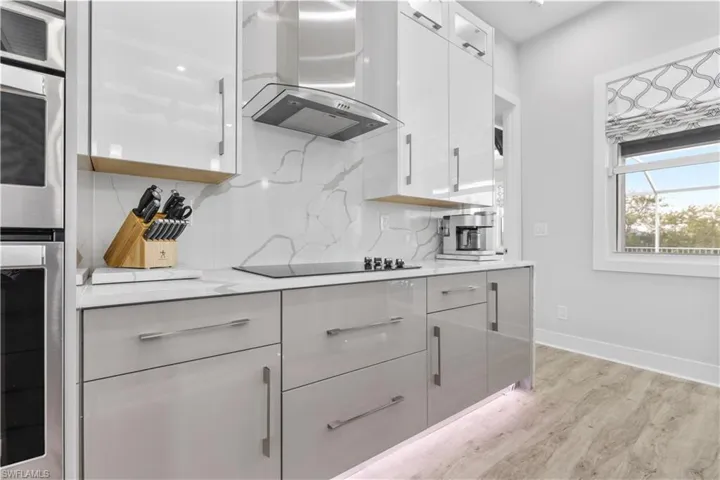 Custom toe kick  lighting throughout under cabinets