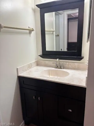 Bathroom featuring vanity