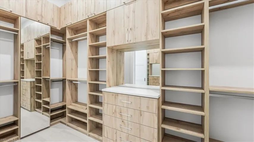 View of walk in closet