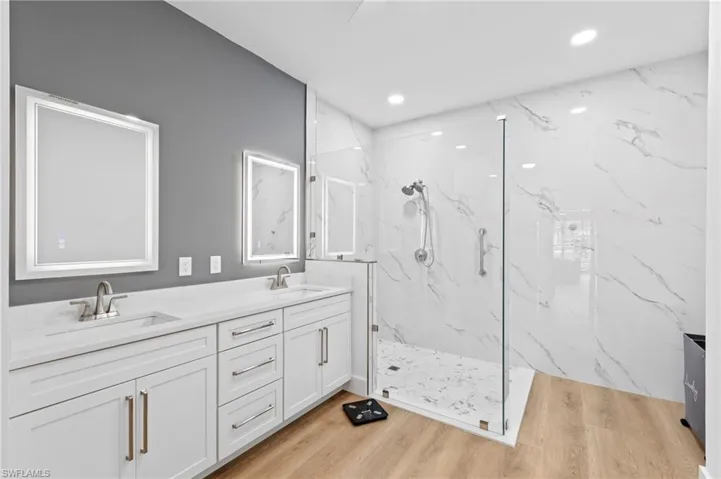 Recently updated primary ensuite bath