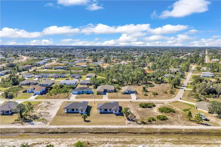 Aerial view of residential area