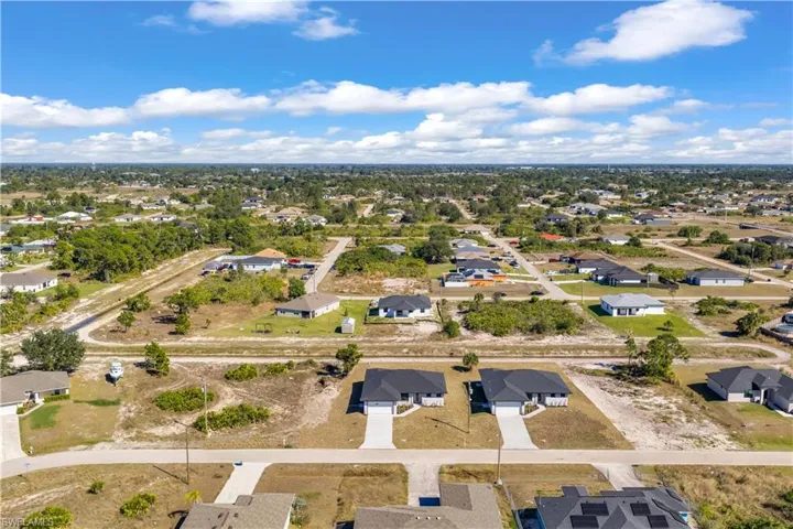 Aerial view of residential area