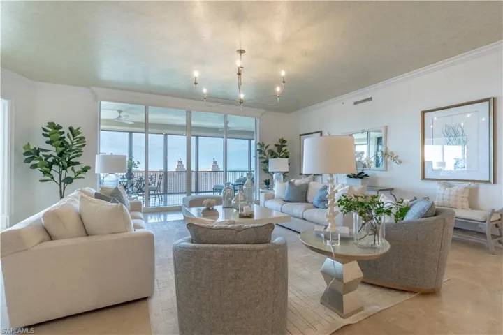 Living room featuring a wealth of natural light