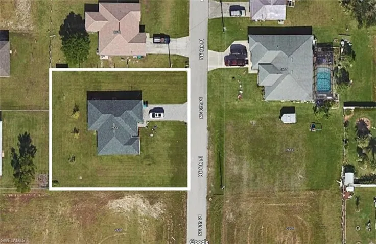 Aerial view of property