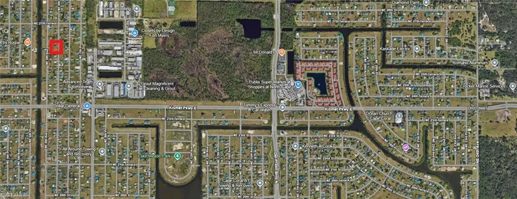 Aerial map view of property's location