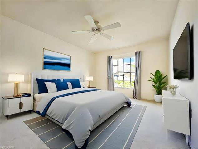 Virtually Staged Guest Bedroom view 2