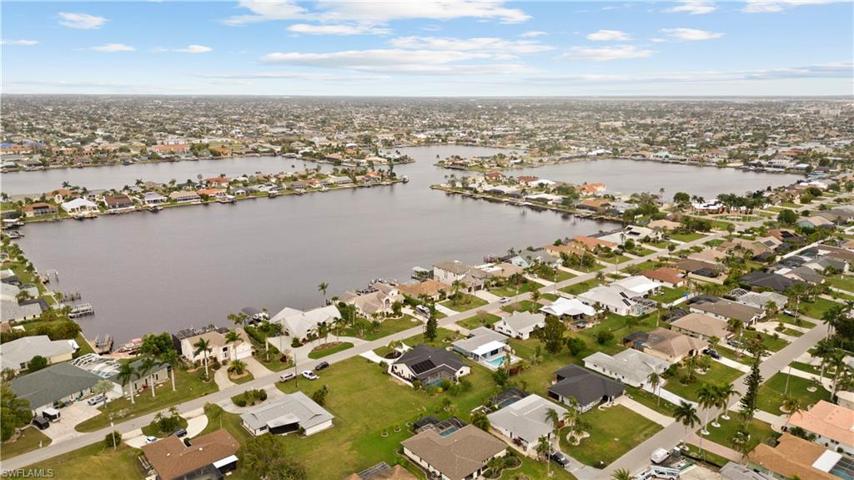 SW Cape Coral view of (4) of the (8) Lakes