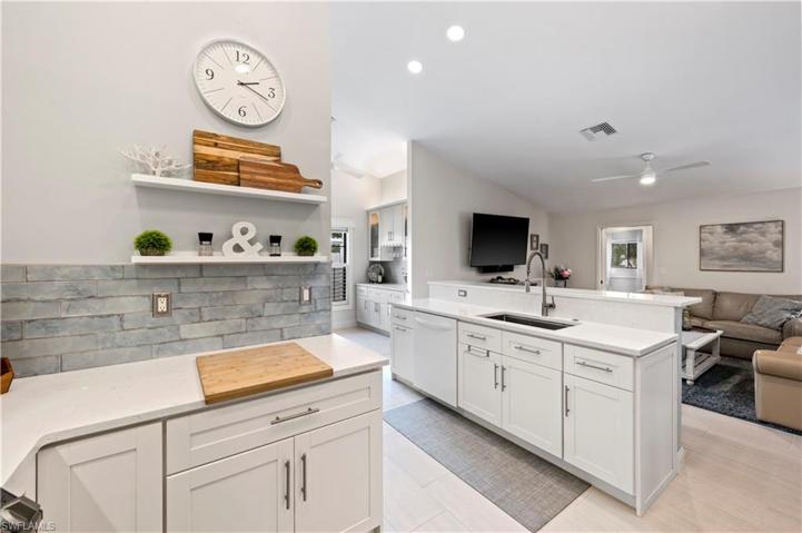 Cabinets Galore! Quartz Countertops, Tile Backsplash,