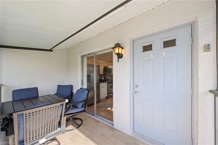 Screened lanai front door entrance