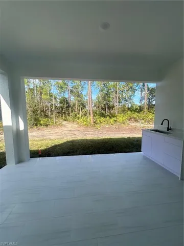 View of patio featuring a sink