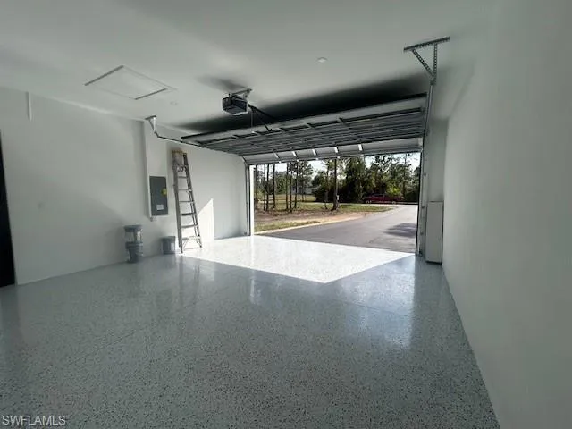 Garage with electric panel