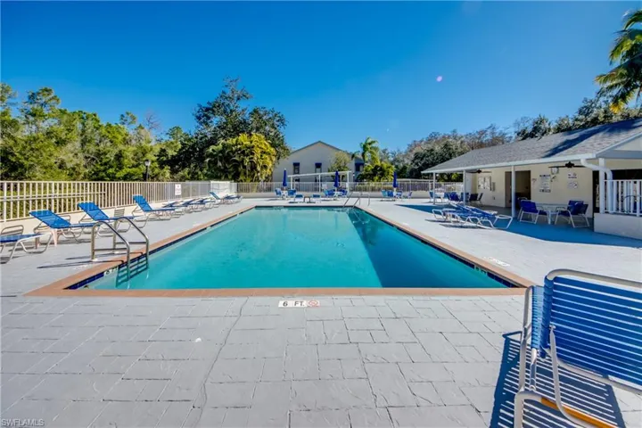 Community pool featuring a patio