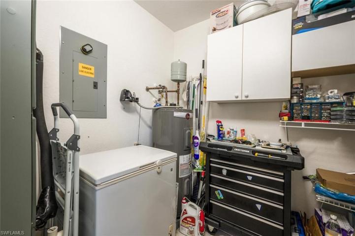 extra large storage closet with deep freezer