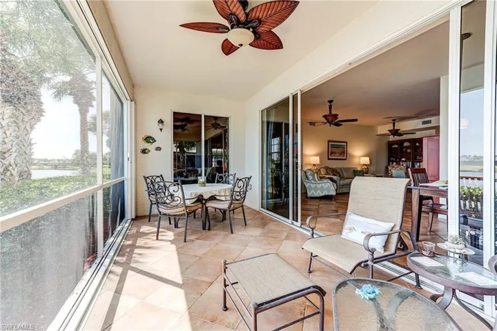Tile runs from living area through the lanai
