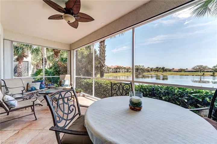 Lake to the left and right from this storm protected lanai