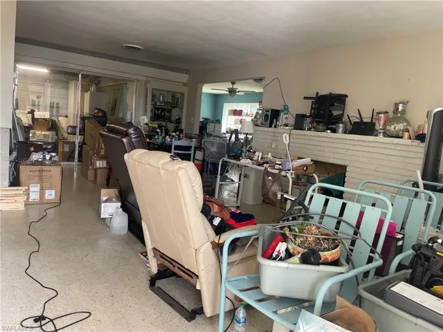 Dining area featuring ceiling fan