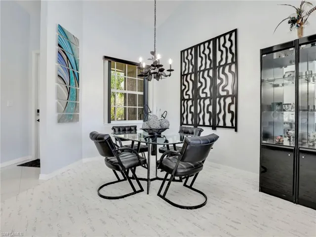 spacious dining space