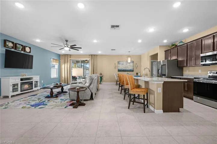 Open-concept living space