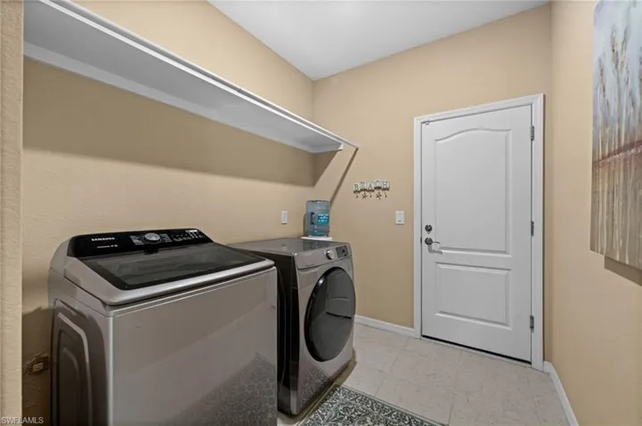 Generously sized laundry room