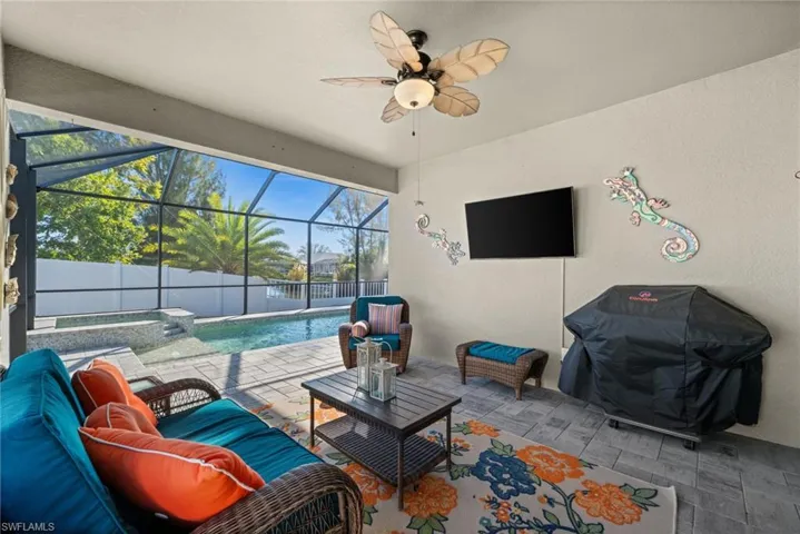 Perfect covered lanai for SW Florida weather!