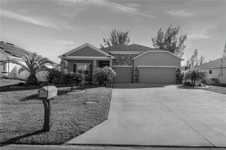 It is a stunning home even in black and white.
