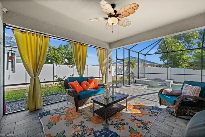 Have a snack under the covered lanai