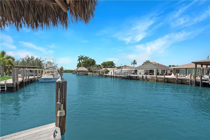 East View of dock featuring a water view