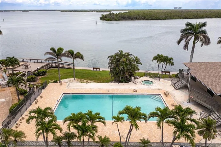 Community pool with Bay view