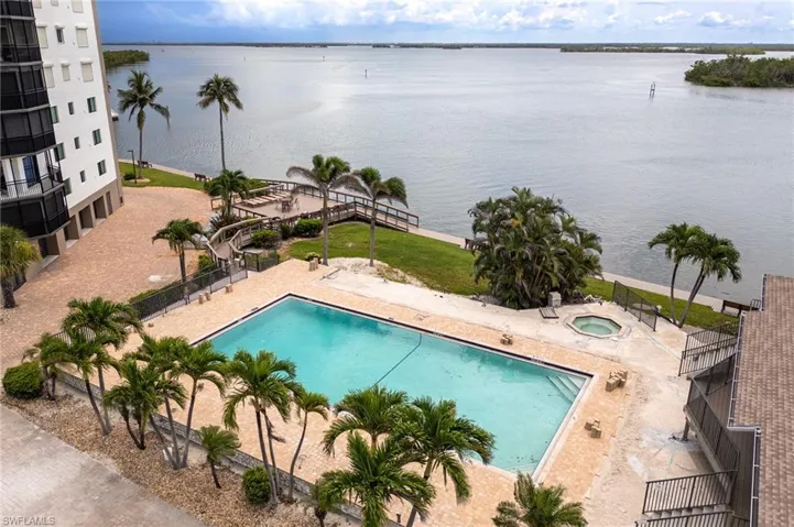 Community pool with Bay view