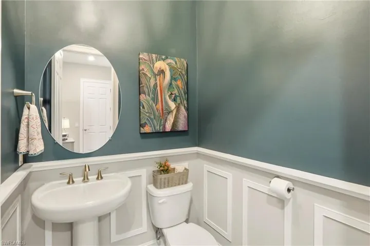 half bath in hallway