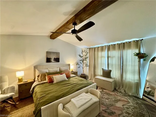 Bedroom featuring a ceiling fan