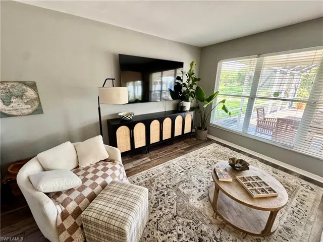 Living area featuring wood finished floors