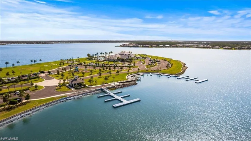Drone / aerial view with a lake view